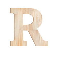 Load image into Gallery viewer, Wood Block Letter Unfinished Monogram Initial Alphabet Large Wall English Letters for Home Bedroom Office Wedding Party DIY Decor Ready to Paint or Stain
