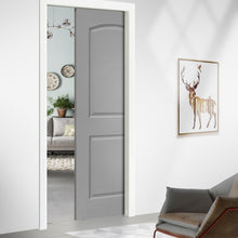 Load image into Gallery viewer, Composite MDF 2 Panel Round Top Interior Door Slab For Pocket Door