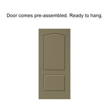 Load image into Gallery viewer, Stained Composite MDF 2 Panel Arch Top Interior Pocket Door