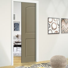 Load image into Gallery viewer, Composite MDF 2 Panel Round Top Interior Door Slab For Pocket Door