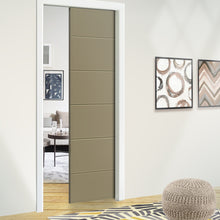 Load image into Gallery viewer, Modern Classic Series Stained Composite MDF Paneled Interior Door Slab For Pocket Door