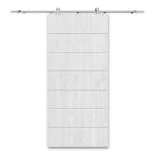 Load image into Gallery viewer, Paneled Solid Pine Wood Interior Sliding Barn Door with Hardware Kit