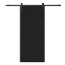 Load image into Gallery viewer, Diamond Fully Assembled Stained MDF Modern Sliding Barn Door with Hardware Kit