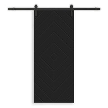 Load image into Gallery viewer, Diamond Fully Assembled Stained MDF Modern Sliding Barn Door with Hardware Kit