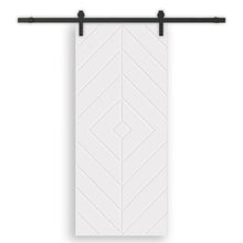 Load image into Gallery viewer, Diamond Fully Assembled Stained MDF Modern Sliding Barn Door with Hardware Kit