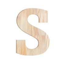 Load image into Gallery viewer, Wood Block Letter Unfinished Monogram Initial Alphabet Large Wall English Letters for Home Bedroom Office Wedding Party DIY Decor Ready to Paint or Stain