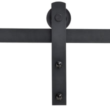 Load image into Gallery viewer, 36 in. x 84 in. K Series Pre Assembled Natural Wood Stained MDF Sliding Barn Door with Hardware Kit and Door Handle