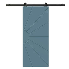Load image into Gallery viewer, Sun Pattern Composite MDF Sliding Barn Door with Hardware Kit