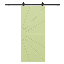 Load image into Gallery viewer, Sun Pattern Composite MDF Sliding Barn Door with Hardware Kit