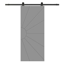 Load image into Gallery viewer, Sun Pattern Composite MDF Sliding Barn Door with Hardware Kit