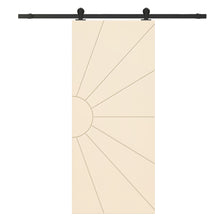 Load image into Gallery viewer, Sun Pattern Composite MDF Sliding Barn Door with Hardware Kit