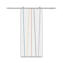 Load image into Gallery viewer, White Gloss Finished Composite MDF Paneled Interior Sliding Barn Door with Hardware Kit