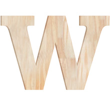 Load image into Gallery viewer, Wood Block Letter Unfinished Monogram Initial Alphabet Large Wall English Letters for Home Bedroom Office Wedding Party DIY Decor Ready to Paint or Stain