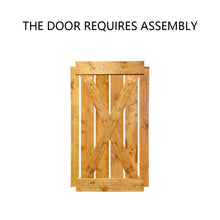 Load image into Gallery viewer, X Series Stained Solid Pine Interior Double Sliding Barn Door With Hardware Kit