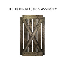 Load image into Gallery viewer, X Series Stained Solid Pine Interior Double Sliding Barn Door With Hardware Kit