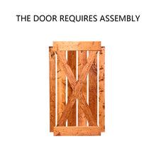 Load image into Gallery viewer, X Series Stained Solid Pine Interior Double Sliding Barn Door With Hardware Kit