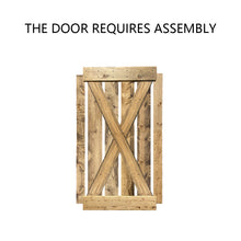 Load image into Gallery viewer, X Series Stained Solid Pine Interior Double Sliding Barn Door With Hardware Kit