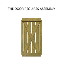 Load image into Gallery viewer, X Series Stained Solid Pine Interior Double Sliding Barn Door With Hardware Kit
