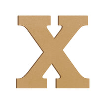 Load image into Gallery viewer, Wood Block Letter Unfinished MDF Monogram Initial Alphabet Large Wall English Letters for Home Bedroom Office Wedding Party DIY Decor Ready to Paint or Stain