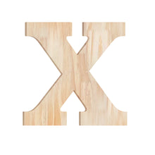Load image into Gallery viewer, Wood Block Letter Unfinished Monogram Initial Alphabet Large Wall English Letters for Home Bedroom Office Wedding Party DIY Decor Ready to Paint or Stain