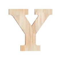 Load image into Gallery viewer, Wood Block Letter Unfinished Monogram Initial Alphabet Large Wall English Letters for Home Bedroom Office Wedding Party DIY Decor Ready to Paint or Stain