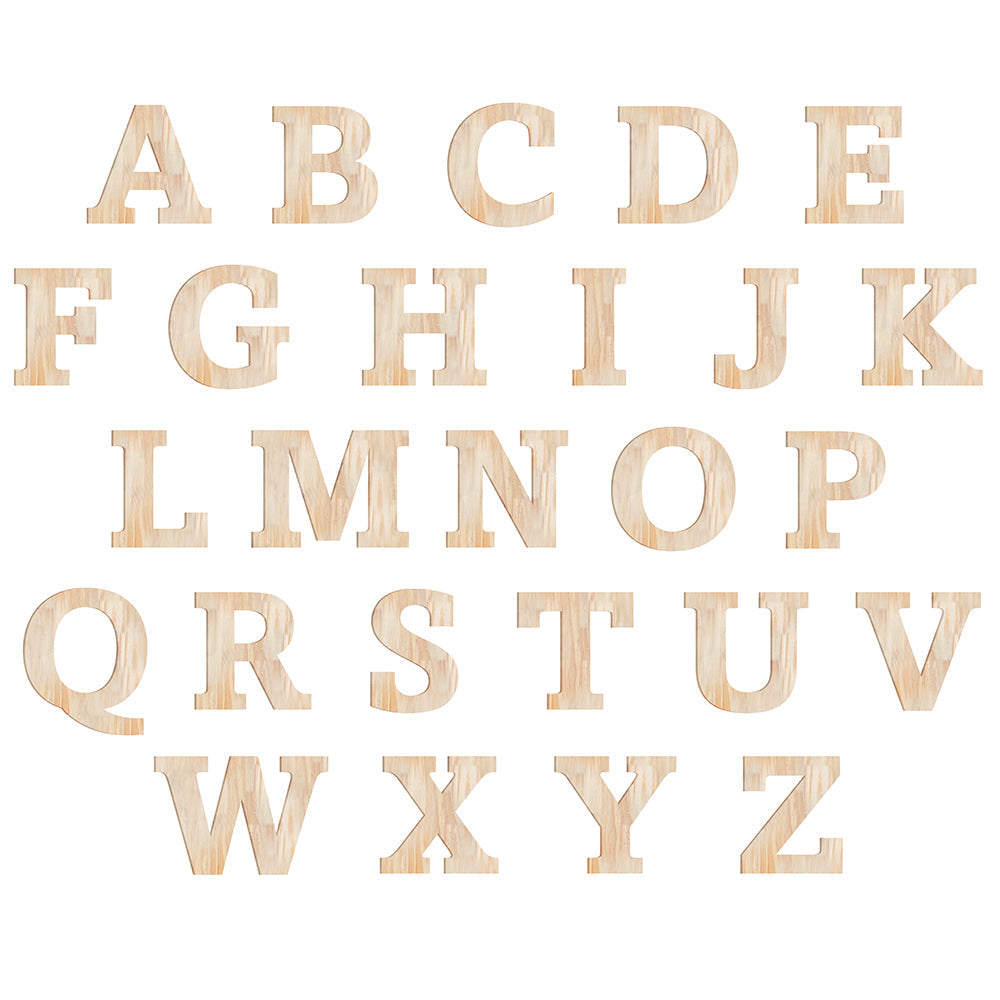 Wooden Alphabet Letters- Style 005 - MonogramCrafty