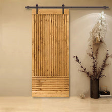Load image into Gallery viewer, Japanese Series Pre Assemble Stained Wood Interior Sliding Barn Door with Hardware Kit
