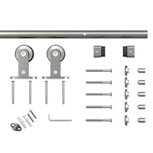 Load image into Gallery viewer, Diamond Fully Assembled Stained MDF Modern Sliding Barn Door with Hardware Kit