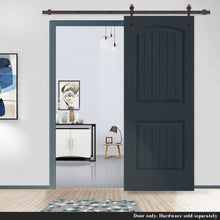 Load image into Gallery viewer, Elegant Series Composite MDF 2 Panel Camber Top Interior Barn Door Slab
