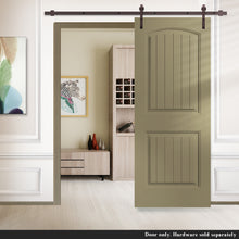 Load image into Gallery viewer, Elegant Series Composite MDF 2 Panel Camber Top Interior Barn Door Slab