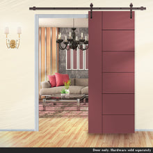 Load image into Gallery viewer, Metropolitan Stained Composite MDF Paneled Interior Barn Door Slab