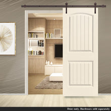 Load image into Gallery viewer, Elegant Series Composite MDF 2 Panel Camber Top Interior Barn Door Slab