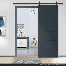 Load image into Gallery viewer, Metropolitan Stained Composite MDF Paneled Interior Barn Door Slab