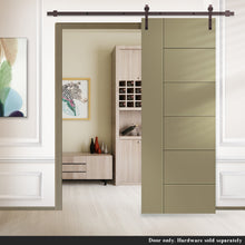 Load image into Gallery viewer, Metropolitan Stained Composite MDF Paneled Interior Barn Door Slab
