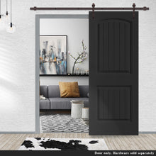 Load image into Gallery viewer, Elegant Series Composite MDF 2 Panel Camber Top Interior Barn Door Slab