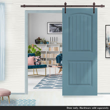 Load image into Gallery viewer, Elegant Series Composite MDF 2 Panel Camber Top Interior Barn Door Slab
