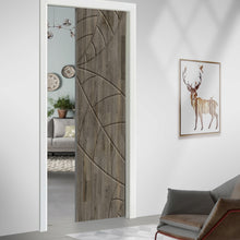 Load image into Gallery viewer, Leaf Pattern Hollow Core Solid Wood Door Slab for Pocket Door