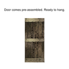 Load image into Gallery viewer, Mid-Bar Pre Assembled Stained Wood Interior Double Sliding Barn Door with Hardware Kit