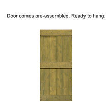 Load image into Gallery viewer, Mid-Bar Pre Assembled Stained Wood Interior Double Sliding Barn Door with Hardware Kit