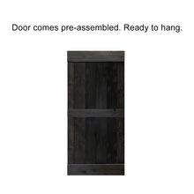 Load image into Gallery viewer, Mid-Bar Pre Assembled Stained Wood Interior Double Sliding Barn Door with Hardware Kit