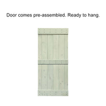 Load image into Gallery viewer, Mid-Bar Pre Assembled Stained Wood Interior Double Sliding Barn Door with Hardware Kit