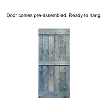 Load image into Gallery viewer, Mid-Bar Pre Assembled Stained Wood Interior Double Sliding Barn Door with Hardware Kit