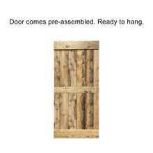 Load image into Gallery viewer, Mid-Bar Pre Assembled Stained Wood Interior Double Sliding Barn Door with Hardware Kit