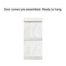Load image into Gallery viewer, Mid-Bar Pre Assembled Stained Wood Interior Double Sliding Barn Door with Hardware Kit