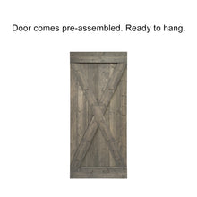 Load image into Gallery viewer, X Series Pre Assembled Stained Wood Interior Double Sliding Barn Door with Hardware Kit