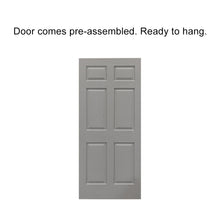 Load image into Gallery viewer, Painted Finished Composite MDF 6 Panel Interior Door Slab For Pocket Door
