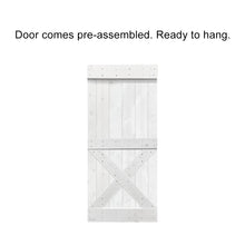 Load image into Gallery viewer, Mini X Pre Assembled Stained Wood Interior Double Sliding Barn Door with Hardware Kit