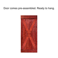Load image into Gallery viewer, X Series Pre Assembled Stained Wood Interior Double Sliding Barn Door with Hardware Kit