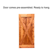Load image into Gallery viewer, X Series Pre Assembled Stained Wood Interior Double Sliding Barn Door with Hardware Kit