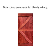 Load image into Gallery viewer, K Series Pre Assembled Stained Wood Interior Double Sliding Barn Door with Hardware Kit